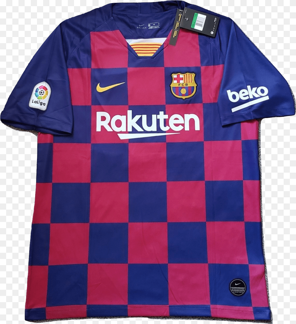 Barcelona Football Kit, Clothing, Shirt, Jersey Free Png