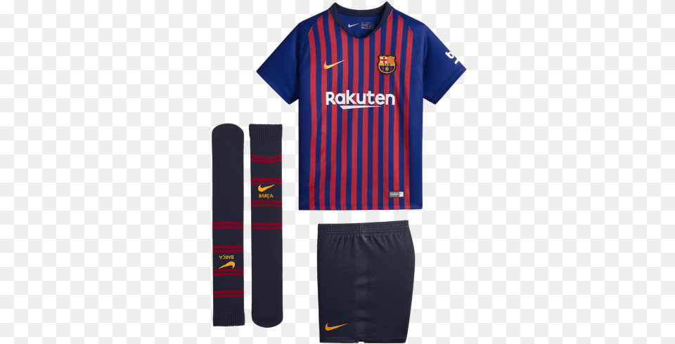 Barcelona Home Kids Football Kit Barcelona New Kit 2018 Clothing, Shirt, T-shirt, Jersey Free Png Download