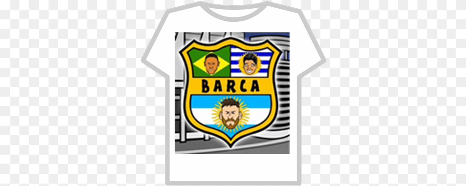 Barcelona Logo Roblox Tugu Batas Wilayah Lamongan Gresik, Clothing, T-shirt, Person, Symbol Free Png Download