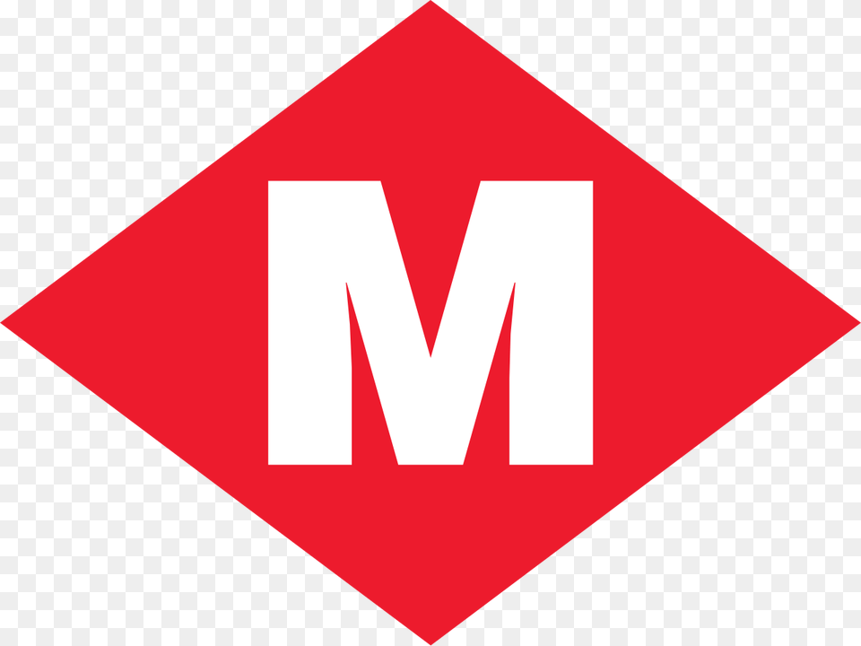 Barcelona Metro Logo Metro Barcelona, Sign, Symbol, Road Sign, First Aid Free Png Download