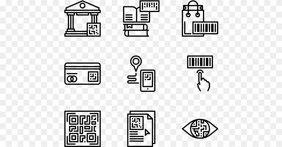 Barcode And Qr Code Library Vector Icon, Gray Free Png