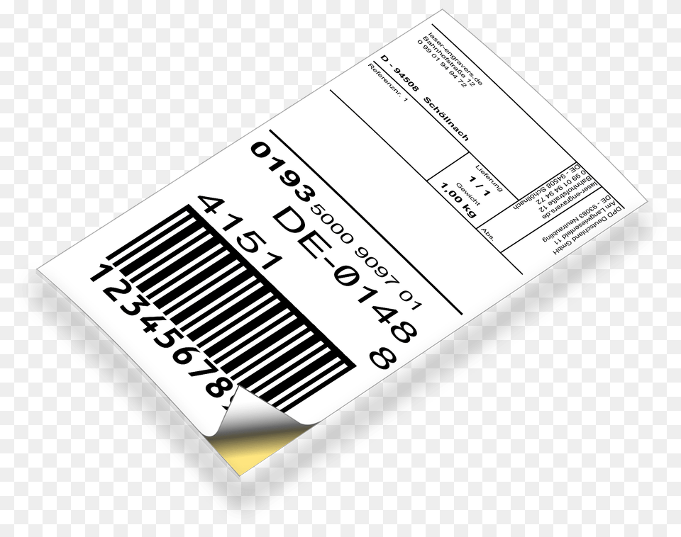 Barcode Shipping Label Clipart, Paper, Text, Business Card Free Transparent Png