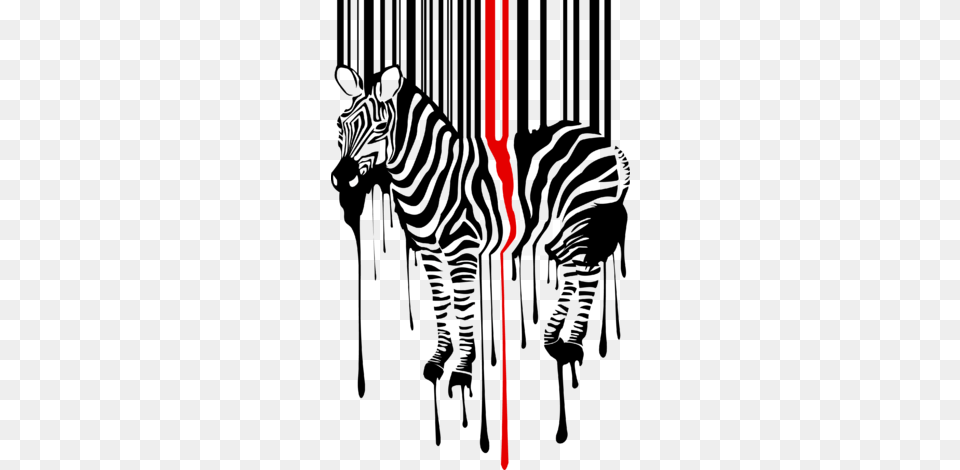 Barcode Zebra With Cool Custom T Shirts For Couplesschools Zebra Barcode, Cutlery, Fork, Weapon Free Png