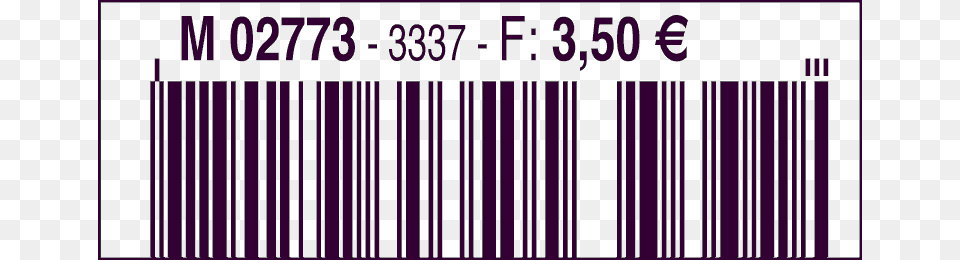 Barcodes Creation For French Periodical Press Code Barre Avec Prix, Paper, Text, Purple, Home Decor Png