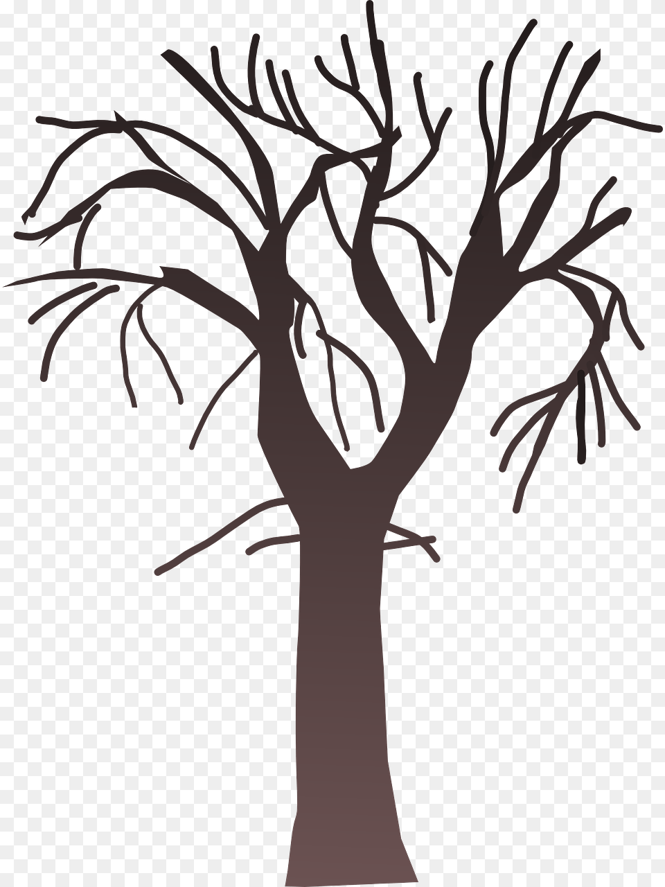 Bare Clip Art, Plant, Tree, Tree Trunk, Drawing Free Png Download