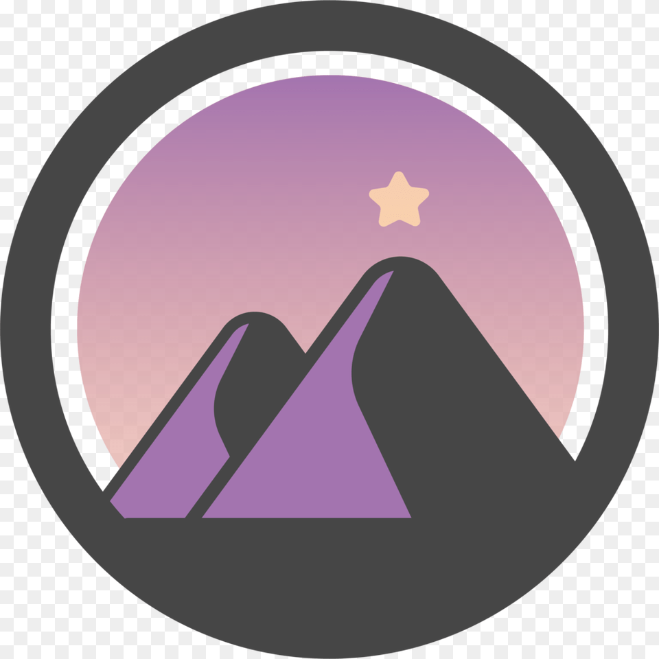 Bare Mountain Media Logo Without Text, Symbol, Disk, Star Symbol Free Png