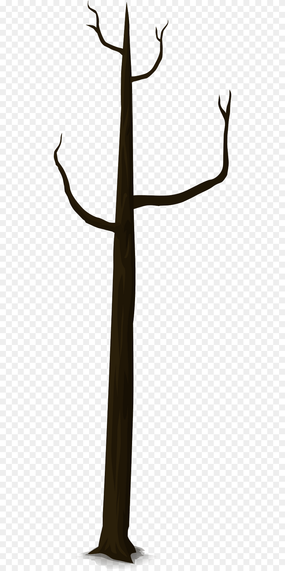 Bare Tall Tree Clipart, Plant, Tree Trunk, Cross, Symbol Png Image
