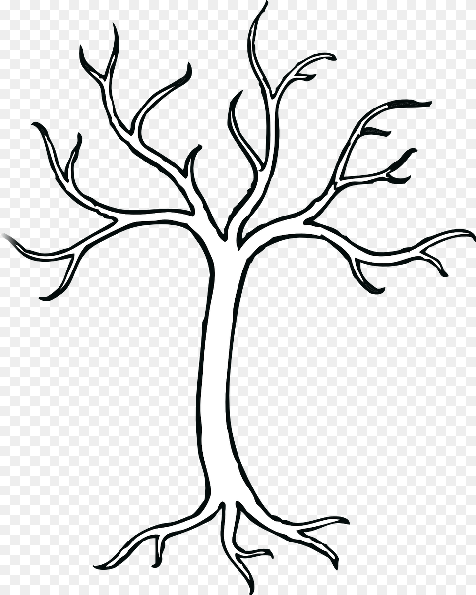 Bare Tree Clip Art, Stencil Png