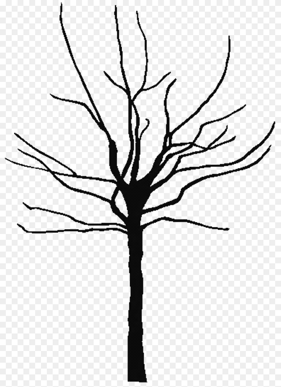 Bare Tree Clipart Black And White Hd Letters, Plant, Art, Drawing, Silhouette Free Transparent Png