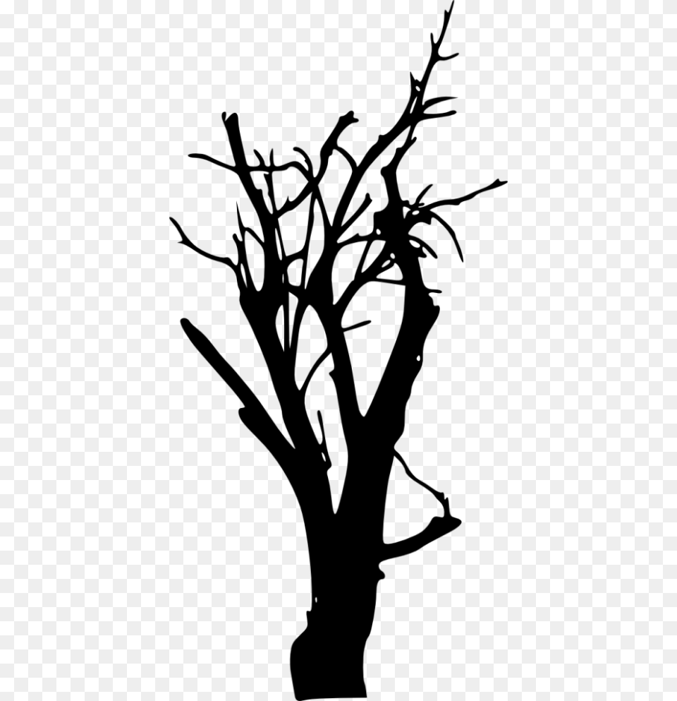 Bare Tree Silhouette, Plant, Tree Trunk, Art Free Png