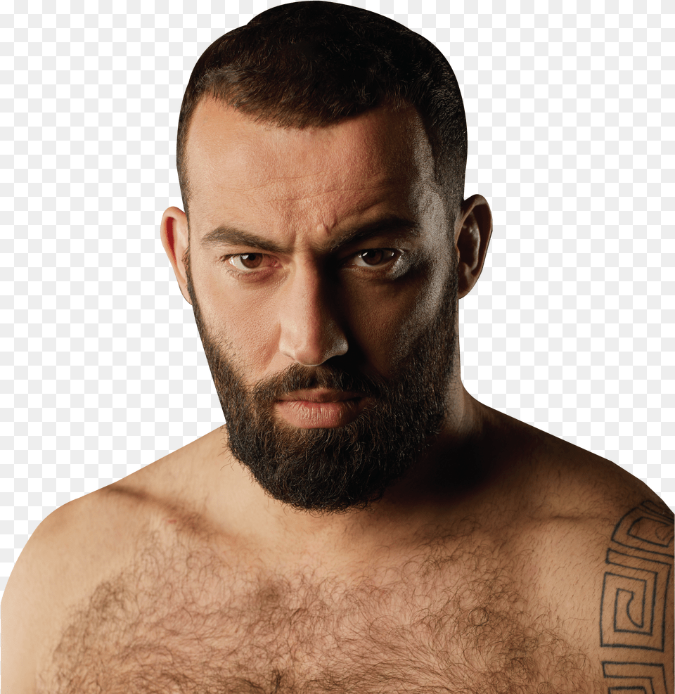 Barechested, Beard, Face, Head, Person Png