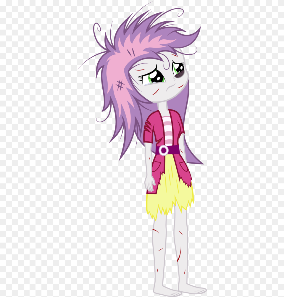 Barefoot Black Eye Blood Clothes Cut My Little Pony Equestria Girl Sweetie Belle, Book, Comics, Publication, Person Free Png Download
