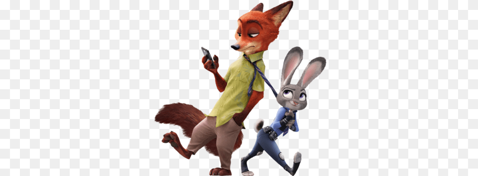 Barefoot Cartoon Animal Tv Tropes Zootopia Judy Y Nick, Baby, Electronics, Mobile Phone, Person Png