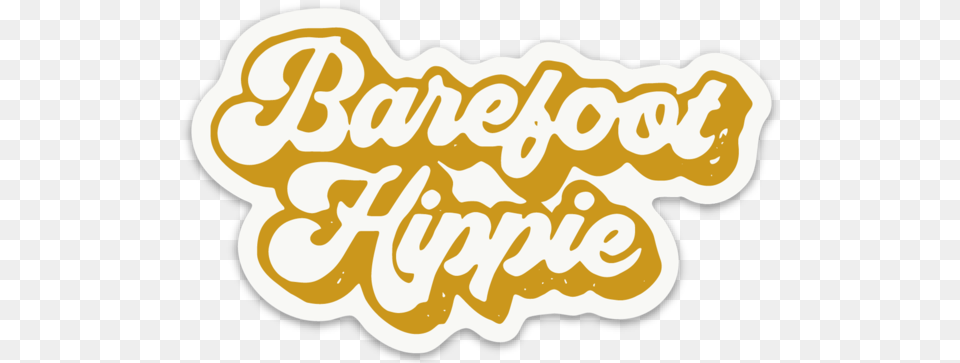 Barefoot Hippie Bumper Sticker Clip Art, Text, Animal, Dinosaur, Reptile Png Image
