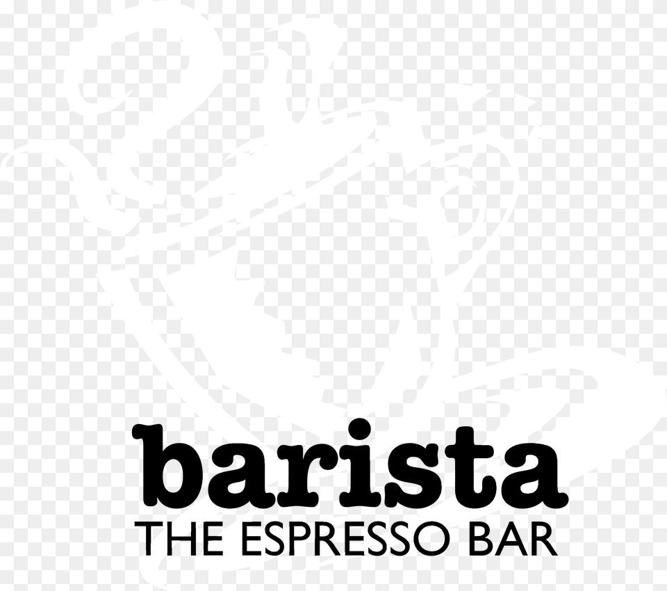 Barista 01 Logo Black And White Love, Stencil, Person, Face, Head Png Image