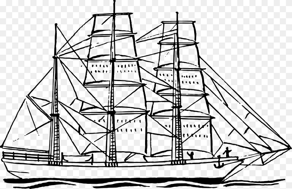 Bark Ship Clipart, Boat, Sailboat, Transportation, Vehicle Png