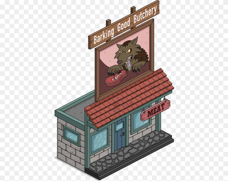 Barking Good Butchery Cartoon, House, Architecture, Cottage, Housing Png