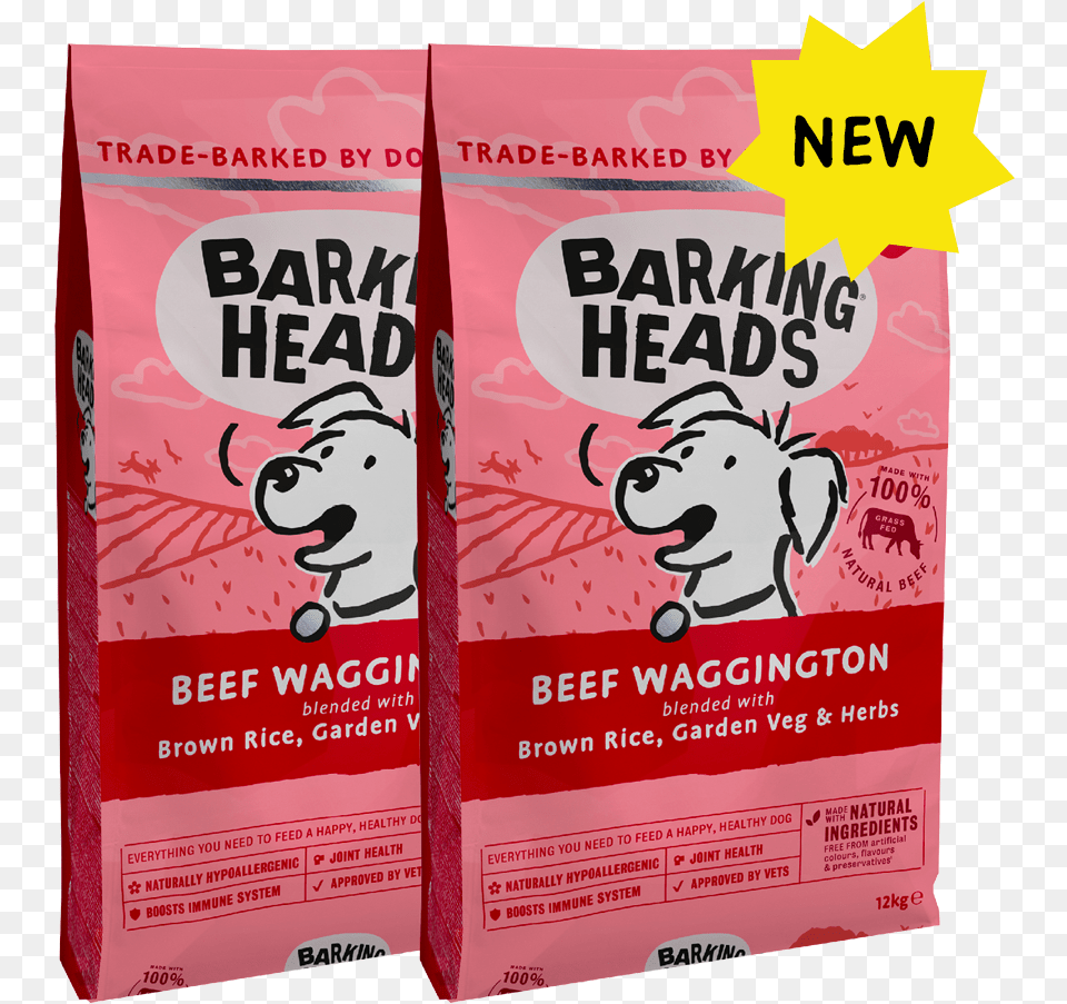 Barking Heads Beef Waggington Multi Buy Barking Heads Beef Waggington, Advertisement, Poster, Baby, Person Png Image