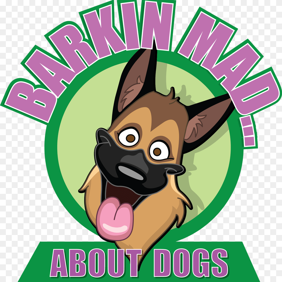 Barkinmad Logo Happy German Shepherd Clipart, Dynamite, Weapon, Animal, Mammal Free Png