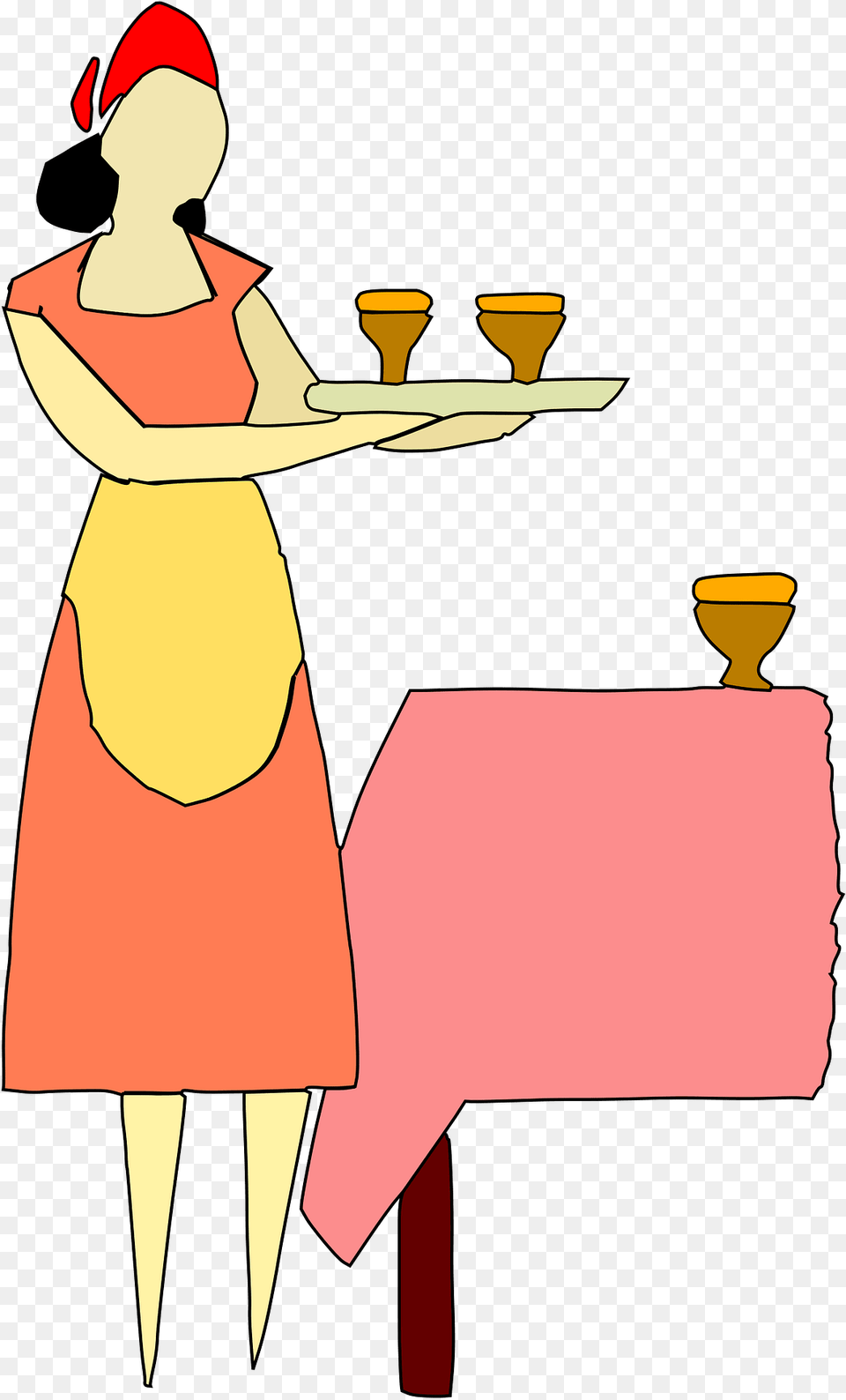 Barmaid Clipart, Person, Cartoon Png Image