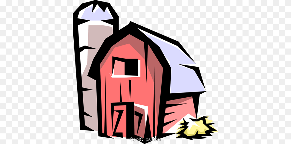 Barn And Silo Royalty Vector Clip Art Illustration, Farm, Architecture, Building, Countryside Png