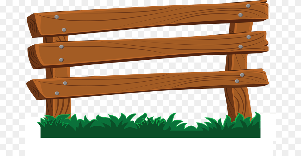 Barn Clipart Fence, Bench, Furniture, Wood, Grass Free Png