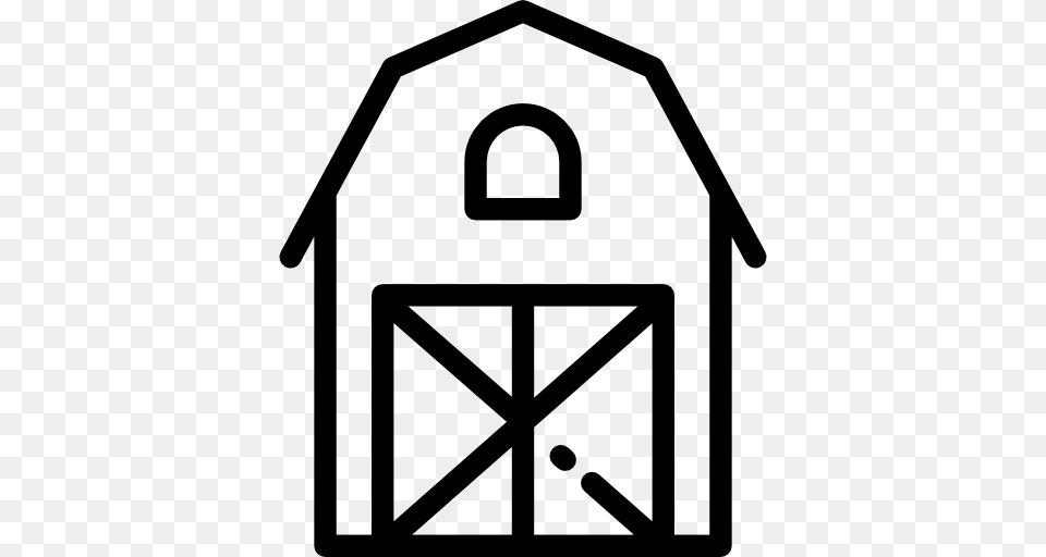 Barn Flat Black Icon, Outdoors, Nature, Countryside, Rural Png Image