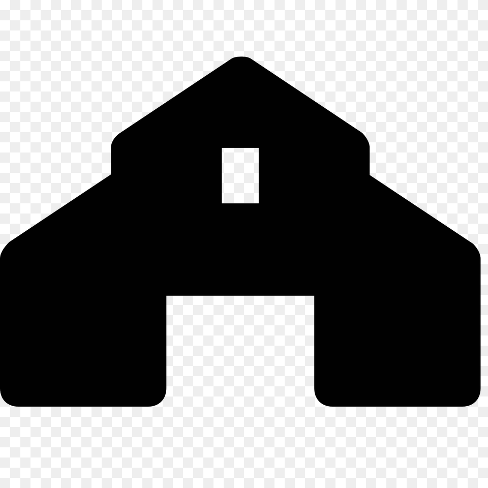 Barn Icon, Gray Free Transparent Png
