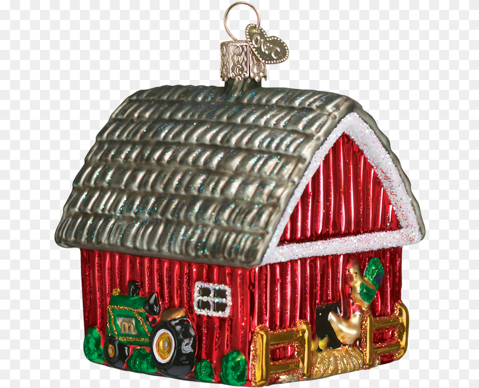 Barn Ornament Red Christmas Barn Ornament, Sweets, Food, Adult, Wedding Free Transparent Png