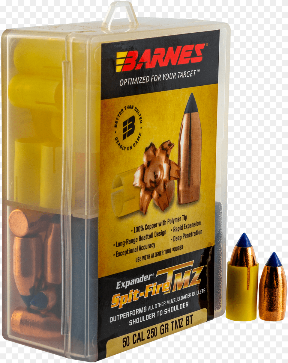 Barnes Bullets Spit Vertical, Ammunition, Weapon, Bullet Free Png Download