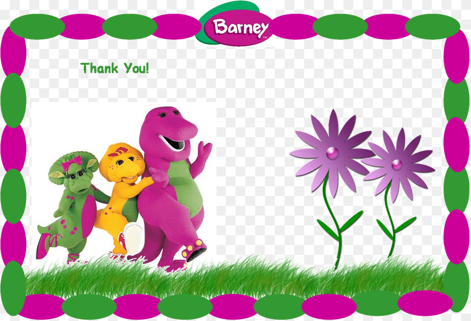 Barney Birthday Cards Hd Background Wallpaper 37 Hd Barney Run Jump Skip And Sing, Purple, Baby, Daisy, Flower Free Png Download