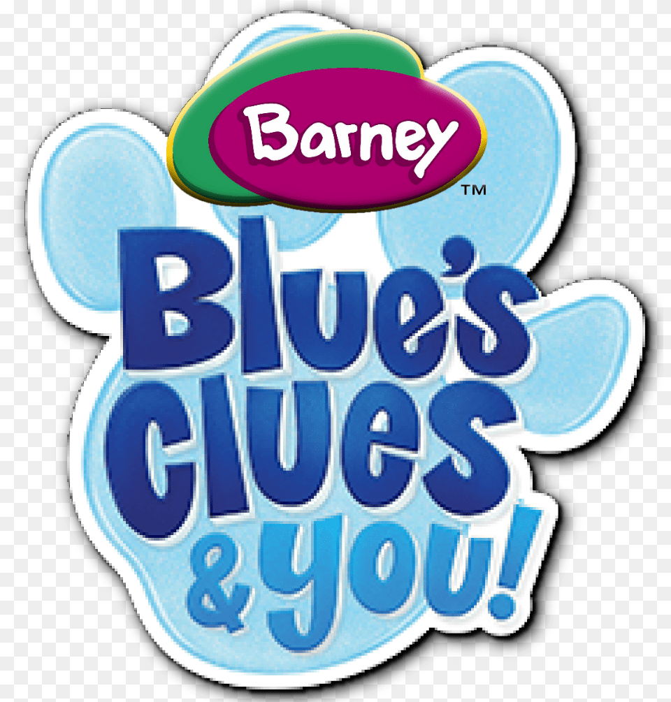 Barney Blues Clues And You Logo In 2020 Barney, Sticker, Dynamite, Weapon, Text Png Image