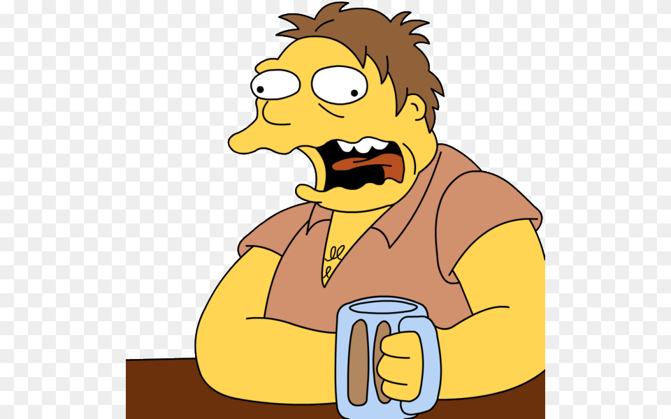 Barney Simpsons Barney Gumble, Baby, Person, Cup, Face Png