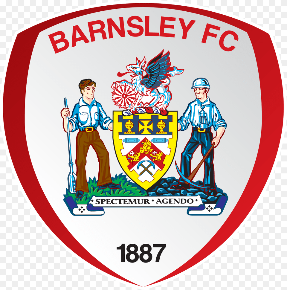 Barnsley Fc Barnsley Fc Logo, Symbol, Badge, Male, Man Free Png Download