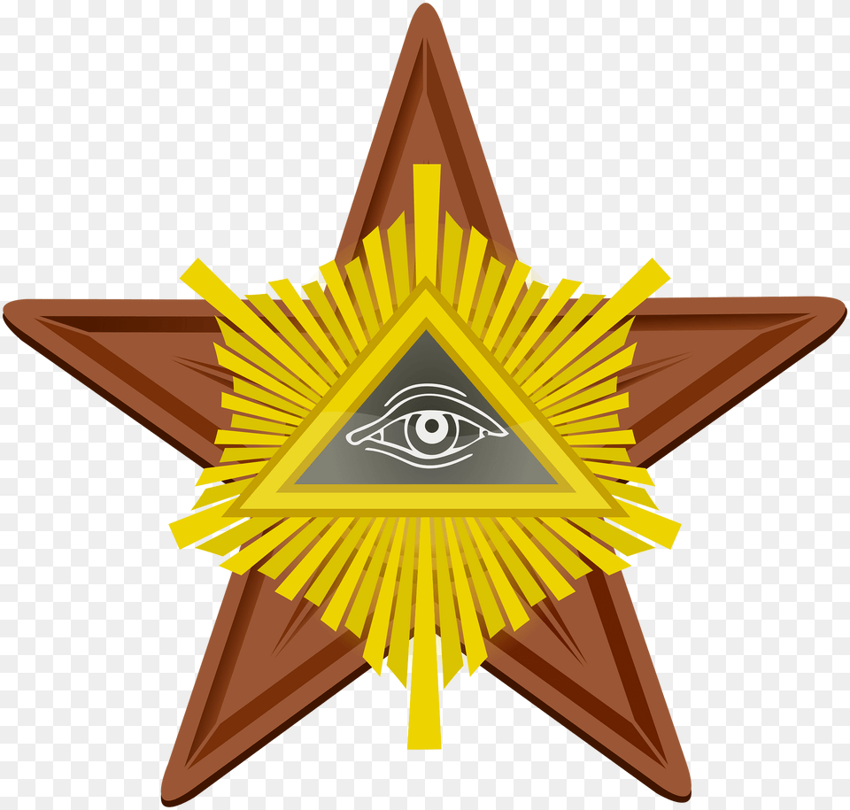 Barnstar Illuminati Clipart, Symbol, Star Symbol, Badge, Logo Png