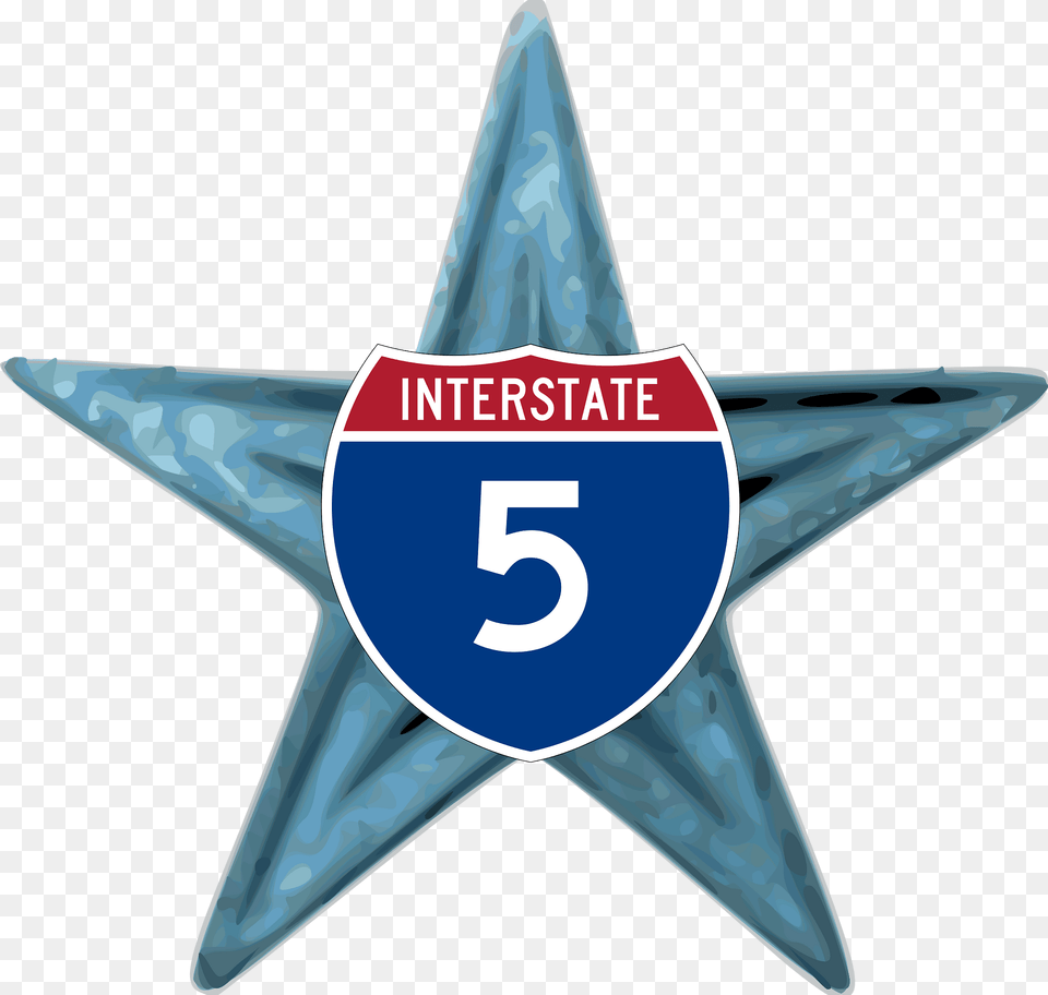 Barnstar Interstate Clipart, Symbol, Star Symbol, Badge, Logo Free Png