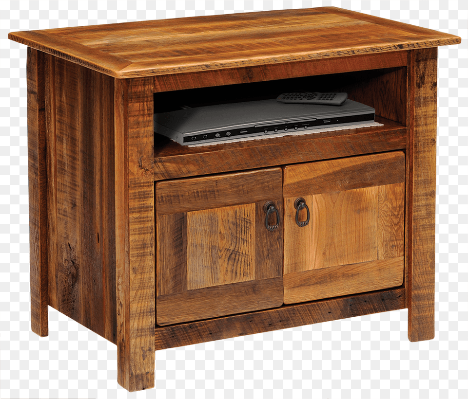 Barnwood Television Stand Furniture, Wood, Hardwood, Drawer, Desk Free Png