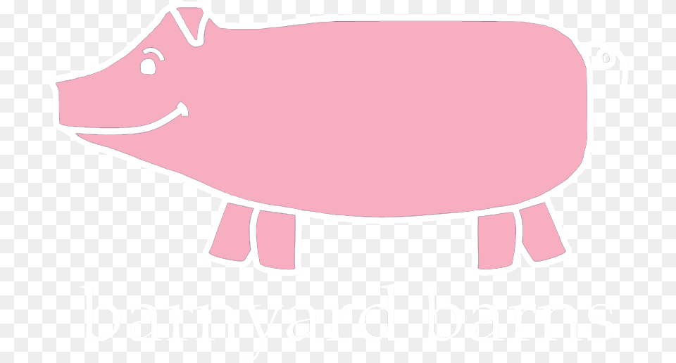 Barnyard Barns Pink Pig White Outline Download Domestic Pig, Animal, Mammal, Hog, Piggy Bank Png