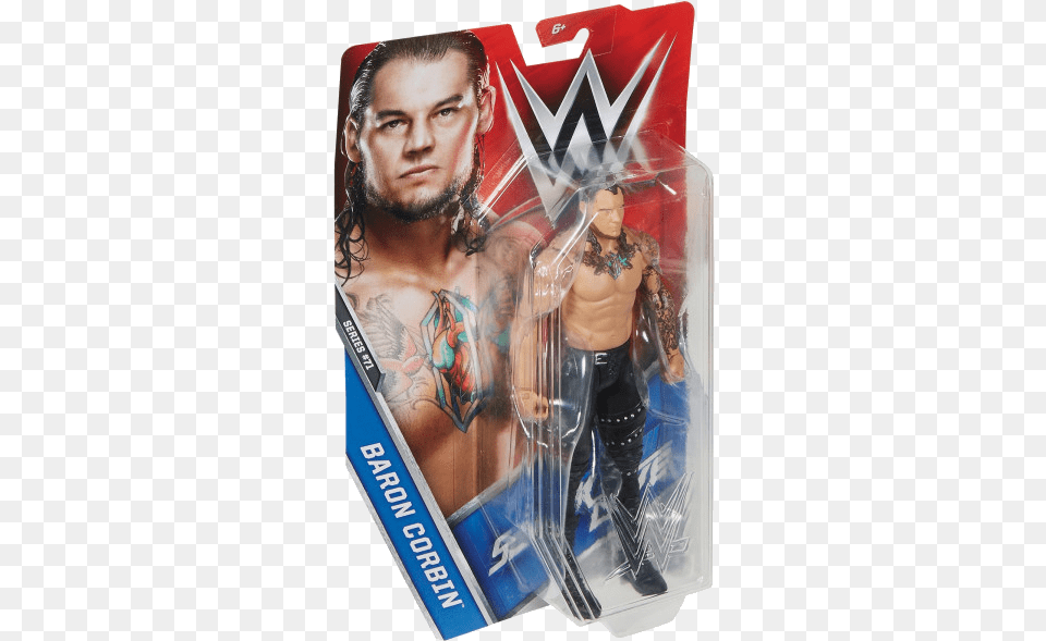 Baron Corbin Wwe Series 63 Mattel Toy Wrestling Action, Person, Skin, Tattoo, Adult Free Transparent Png