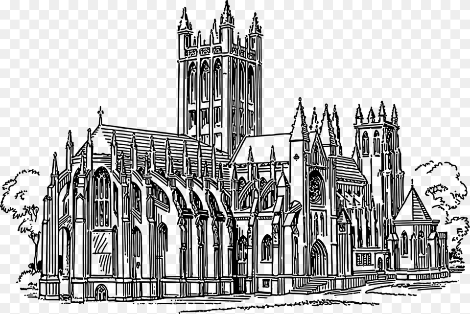 Baroque Architecture Gothic Architecture Church Building Background Church, Gray Png Image
