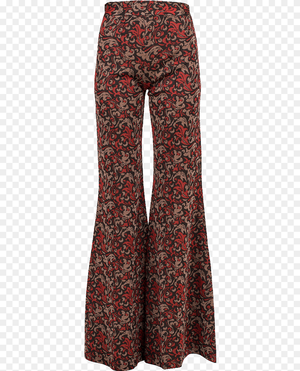 Baroque Jacquard Knit Flare Pant Full Length, Clothing, Pants, Home Decor, Adult Png
