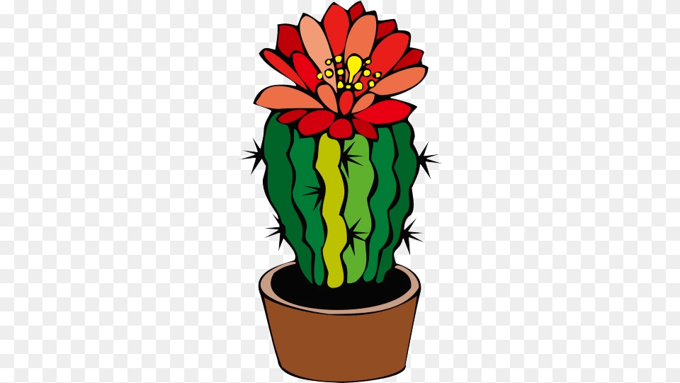 Barrel Cactus Clipart Cactus With Flower Clipart, Plant, Dynamite, Weapon Png