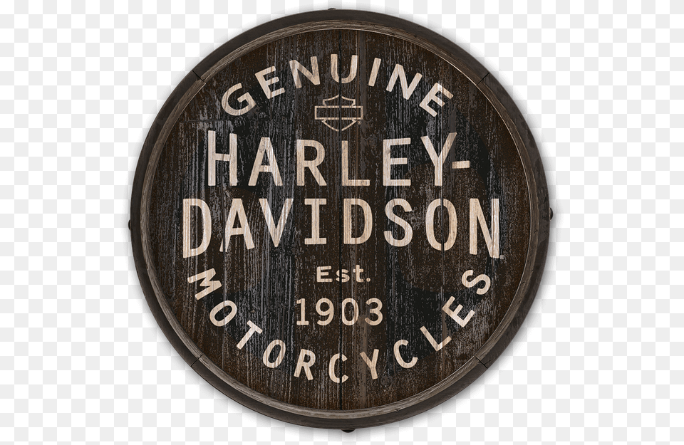 Barrel End Wooden Sign Old Wood Signs Harley Davidson 1903 Logo, Road Sign, Symbol Png Image