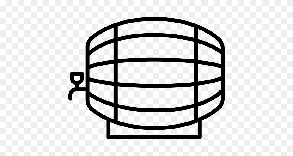 Barrel Icon, Gray Free Png