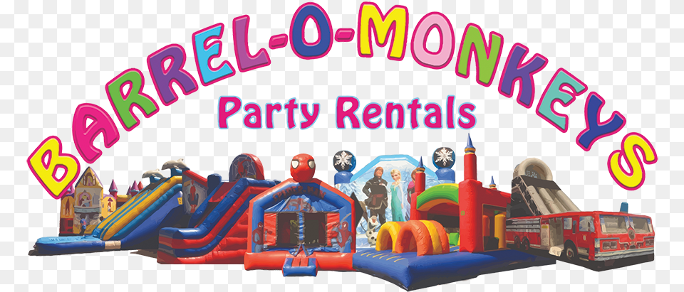 Barrel O Monkeys Rentals Texas, Play Area, Inflatable, Person, Bus Png