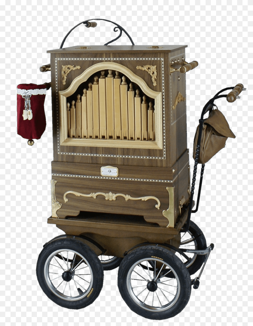 Barrel Organ On Kart, Wheel, Machine, Wagon, Vehicle Png