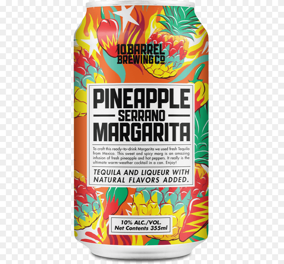 Barrel Pineapple Serrano Margarita, Advertisement, Poster, Tin, Can Png Image