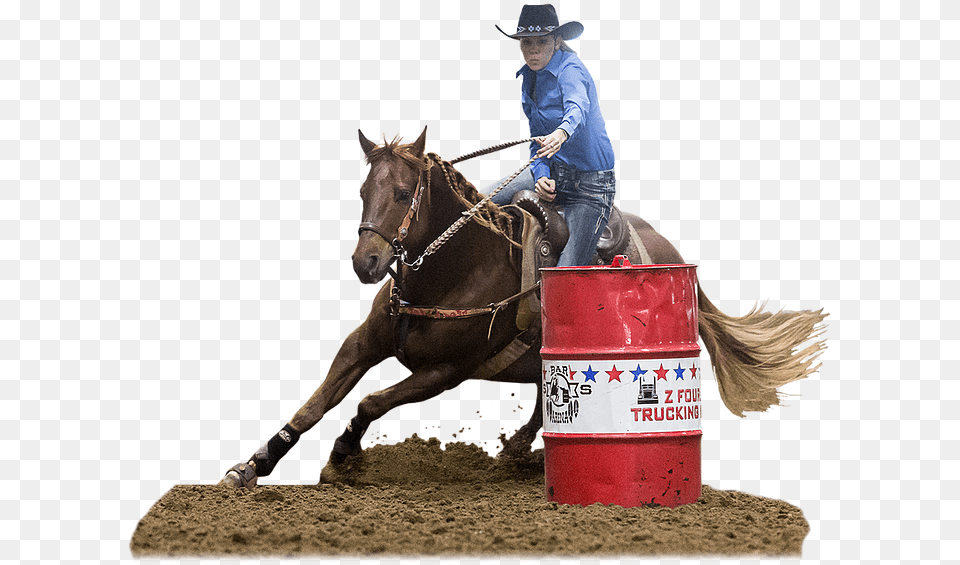 Barrel Racing Western Riding Rodeo Horse Equestrian Barrel Racing No Background, Clothing, Hat, Adult, Person Free Png Download