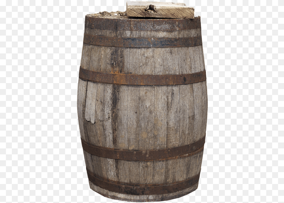 Barrel Wooden Barrels Old Barrel Frosted Weathered Old Barrel, Keg Png Image