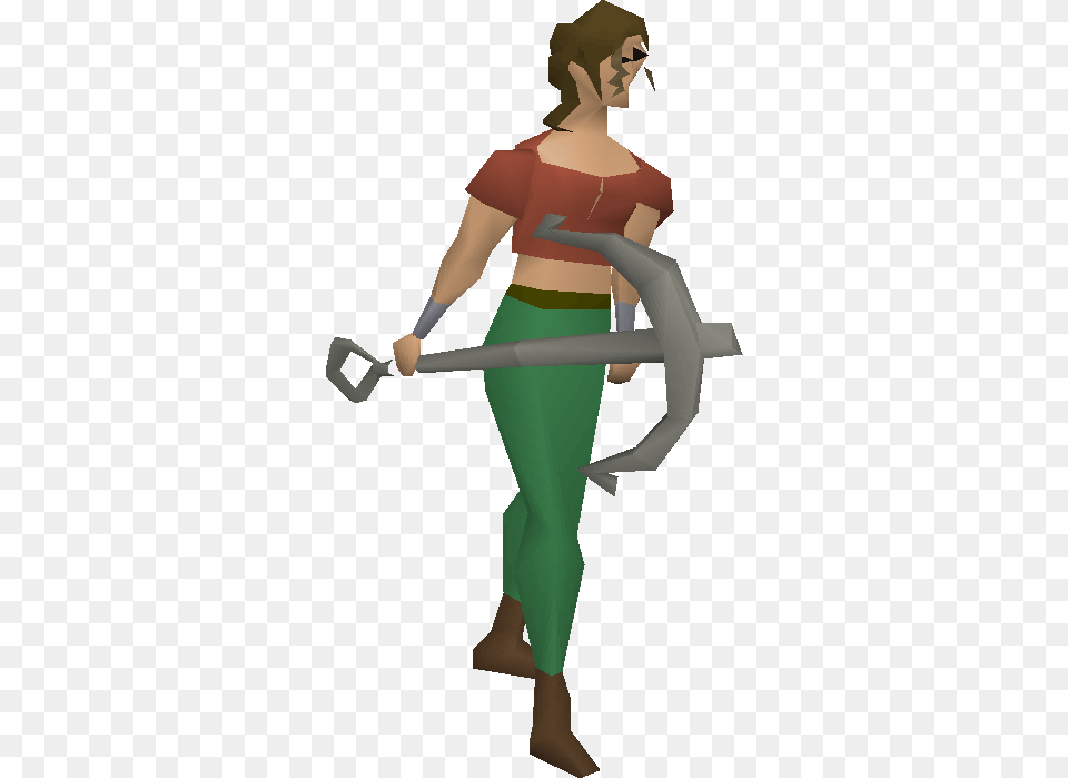 Barrelchest Anchor Equipped Anchor Old School Runescape, Adult, Female, Person, Woman Free Transparent Png